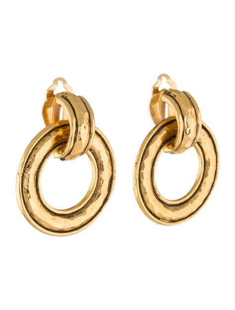 chanel door knocker earrings